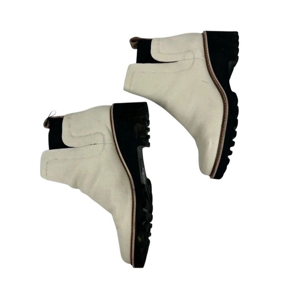 Dolce Vita ivory leather Huey H2O boots. Waterproof w/ lug heels. Sz 10 - Picture 8 of 16